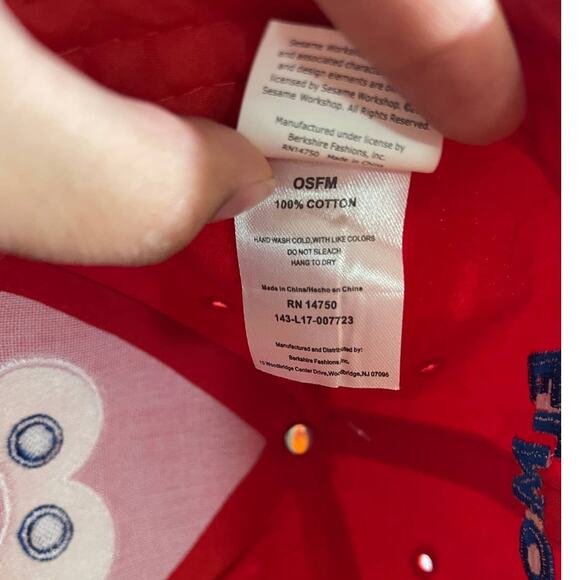 Sesame Street Elmo Snapback Hat Kids Red Baseball Cap Embroidered Adjustable NEW - Picture 6 of 8